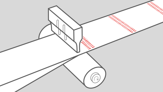 装置が不織布を横方向に接合