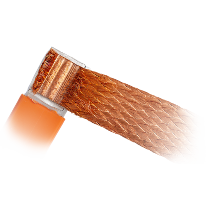 超音波で接合した銅撚り線