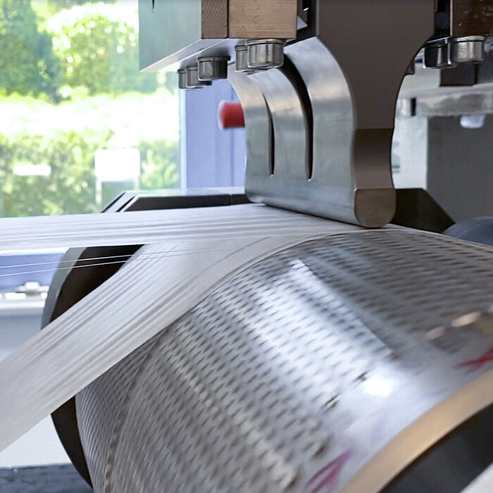 ホーンスレッドガイドのクローズアップ。